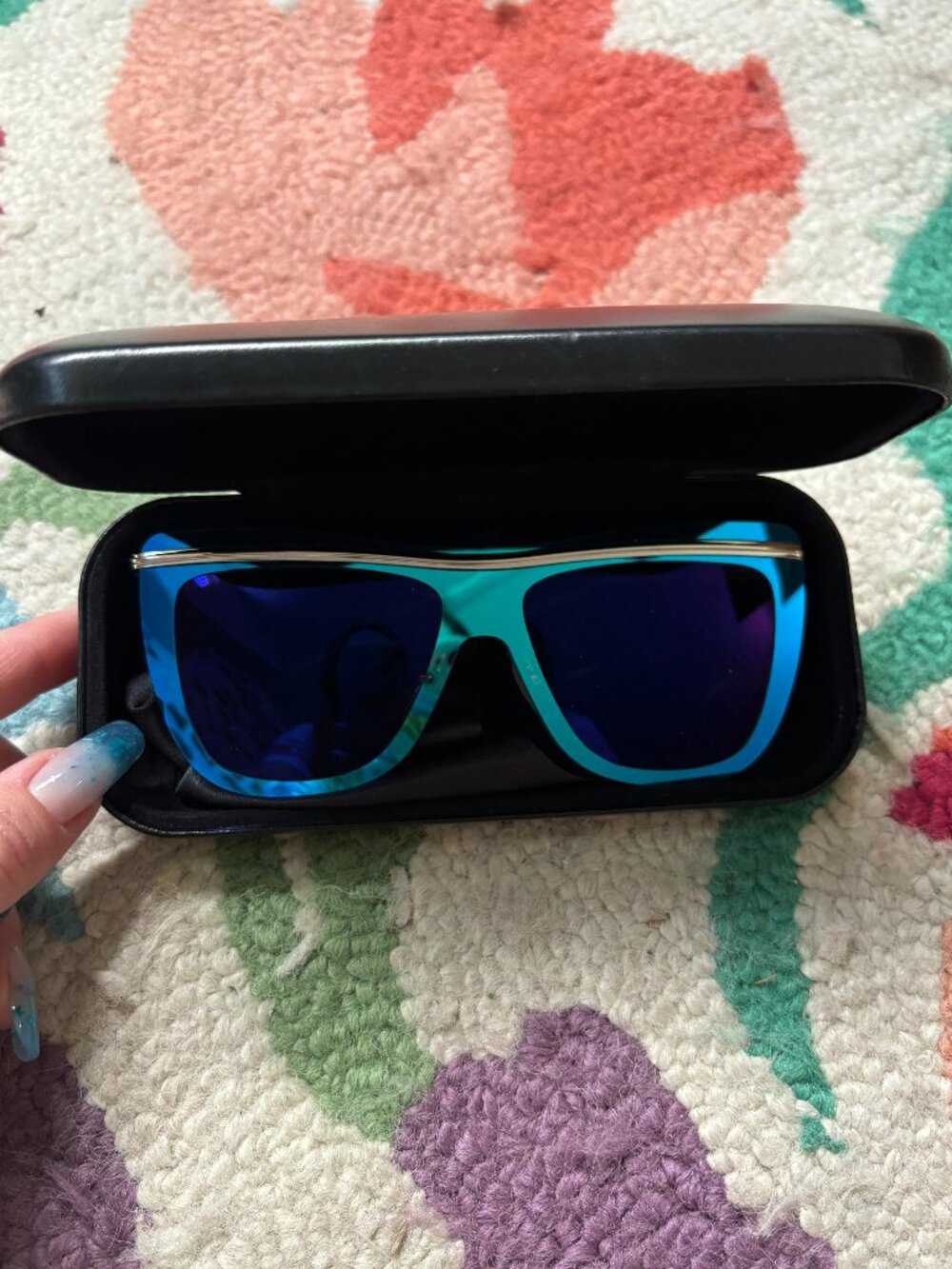 McQ - Alexander McQueen Blue shiny sunglasses - Never worn!